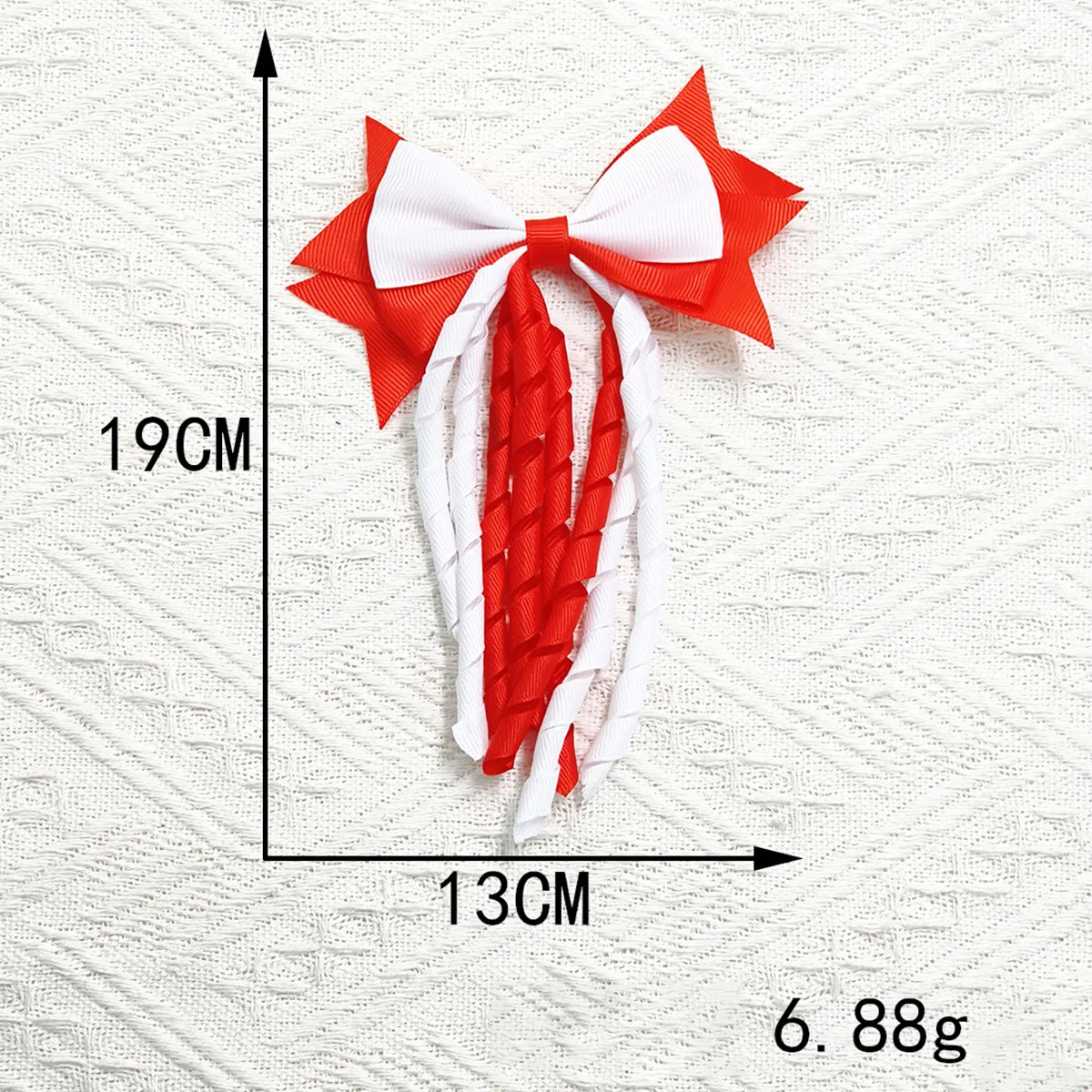 5Pcs Cheerleading Stage Ribbon Bowknot Accessories Set for Clothes Hair Clips Bags Hats - Fashionable Hair Accessories