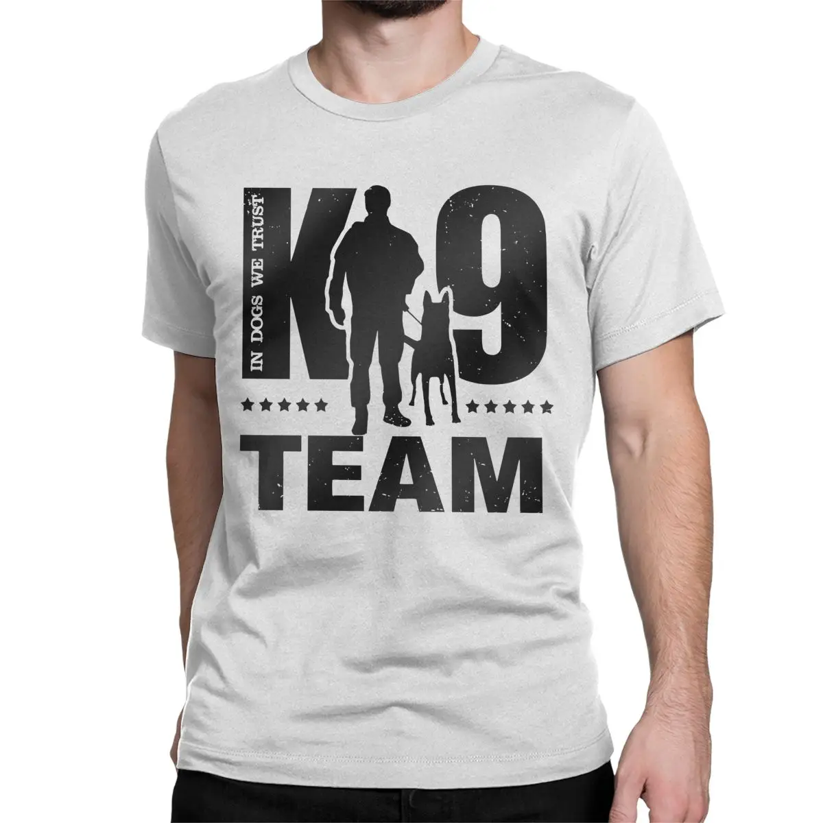 Camiseta del equipo K9 para hombre y mujer, Camisa de algodón 100%, cuello redondo, perro belga, manga corta, ropa de verano