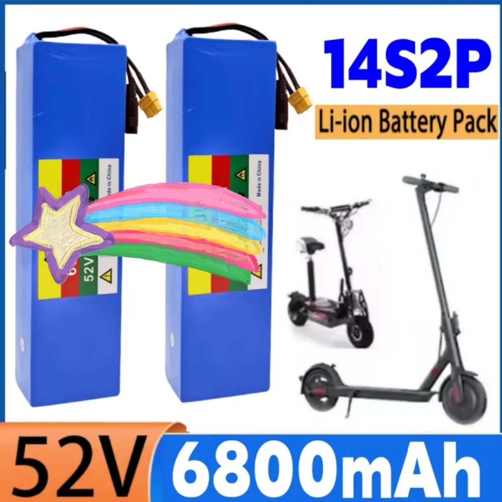 

14S2P 52V 6800mAh High Power Lithium Ion Battery Pack with BMS for Bicycle Scooter Motorcycle - 58.8V2A Charger