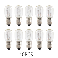 10PCS  E14 Salt Lamp Globe Bulb 15W AC220V-240V Vintage Incandescent Bulbs Refrigerator Oven Light Bulbs Replacement