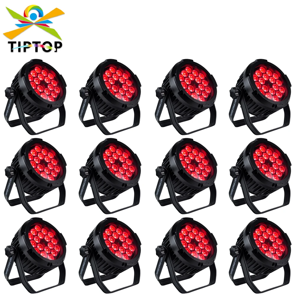 TIPTOP IP20 200W RGBWAP LED Wash Par Light DMX Control Audience Spot Event Stage Light for Indoor Concerts Disco DJ X 12