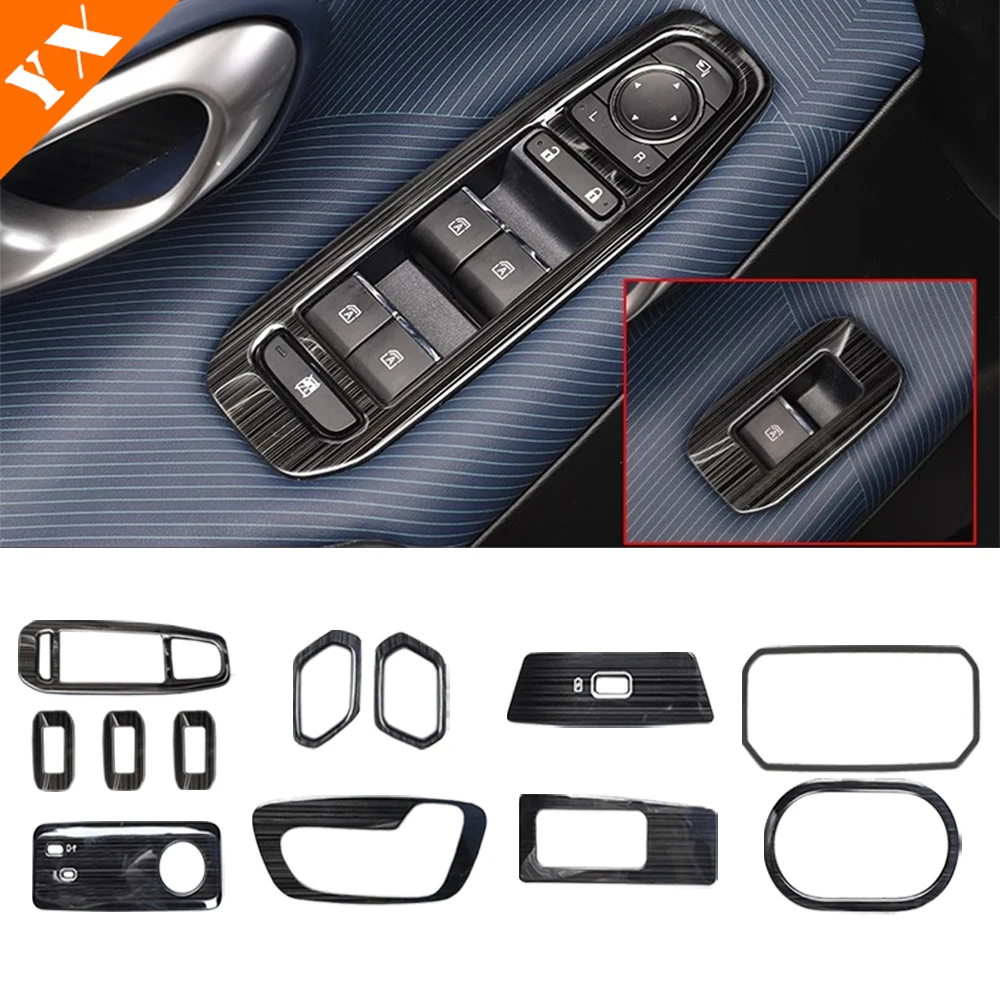 For Trumpchi Gac Gs3 Emzoom Accessories 2022-2024 Protection  Car Glass Lift Gear Shift Panel Center Console Button Decor Cover