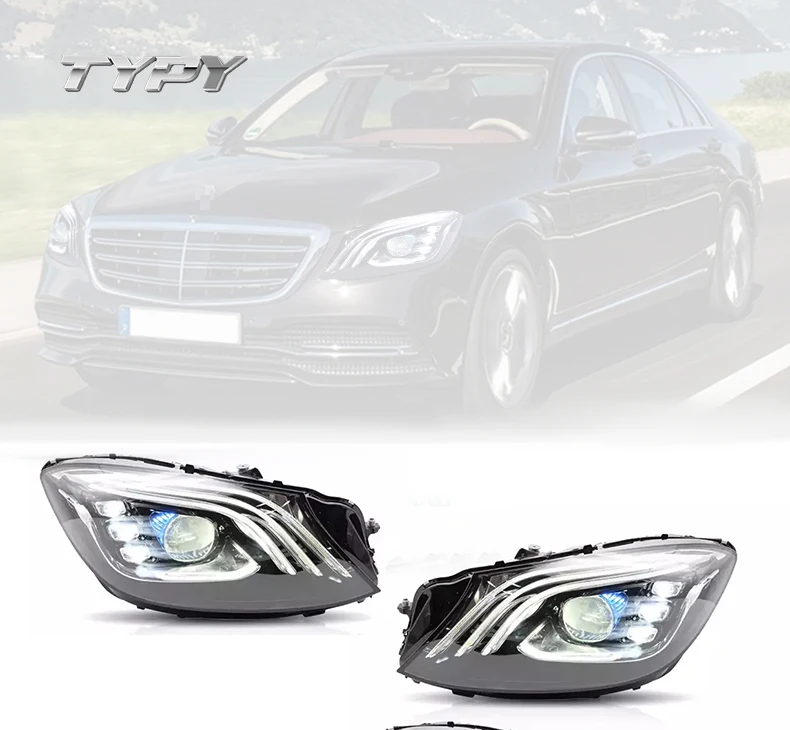 Auto Front Lamp Modified LED Headlights Suitable For Mercedes-Benz S Class W222  2018 2019 2020