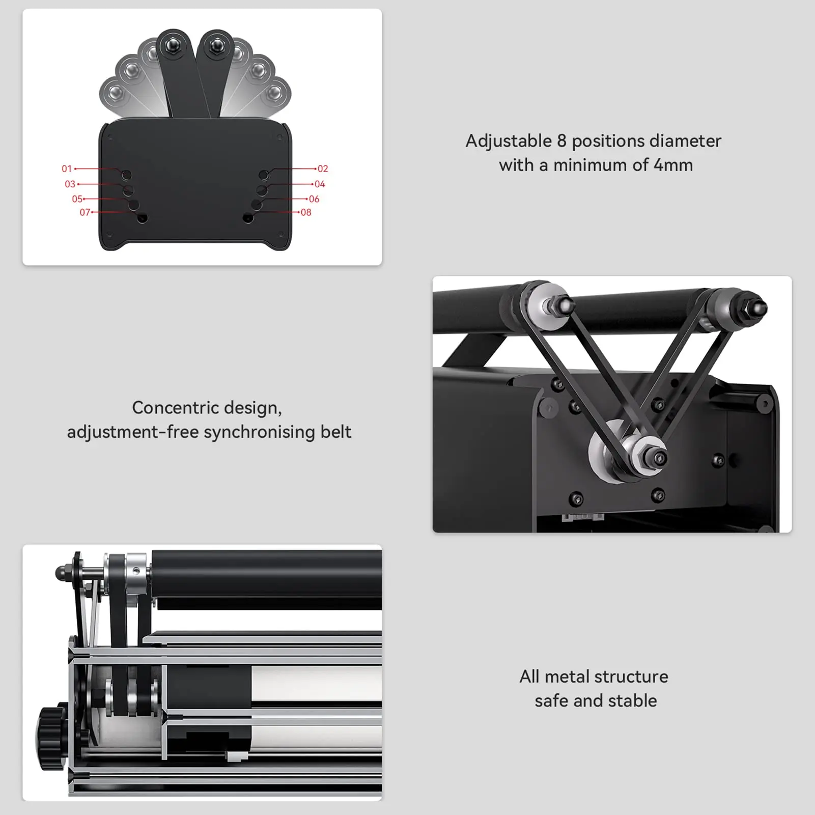 ATOMSTACK R3 Pro Laser Rotary Roller Laser Engraving Y-Axis Engraving Module 360° Rotate for Cylindrical Objects Cans