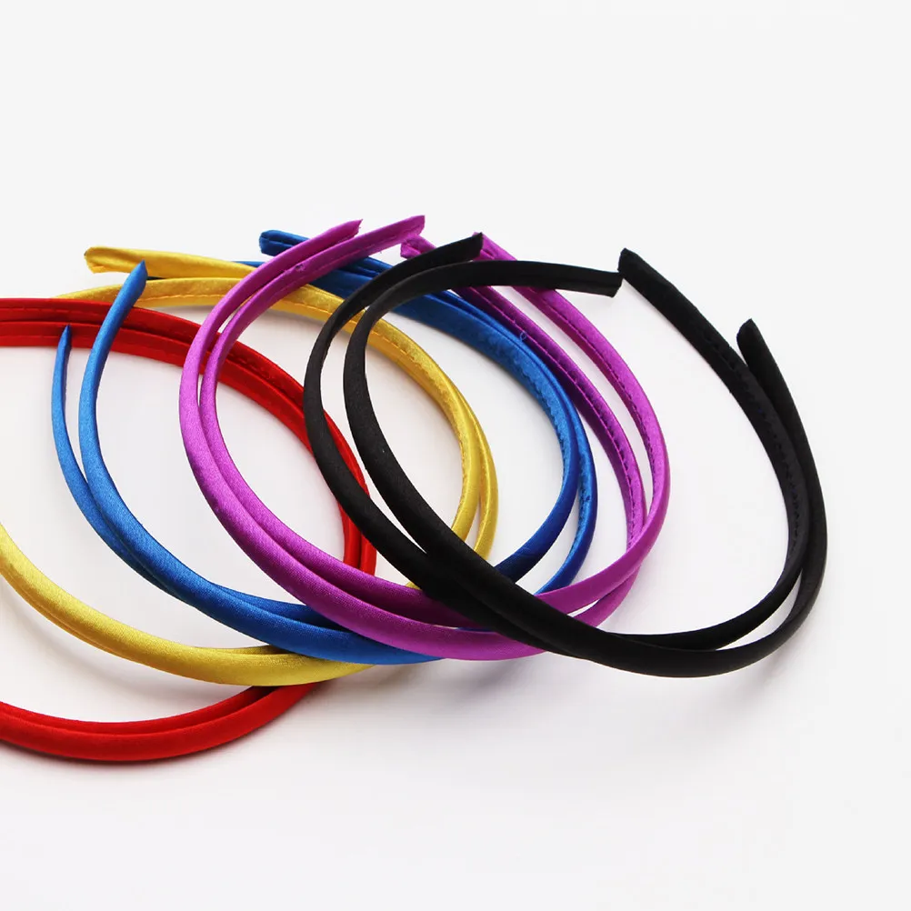 20Pcs Satin-Cover Plastic Headband Hair Hoop for Teens Women Comfortable Design for Shower Stage