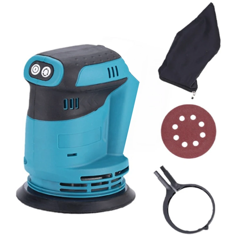 

125mm Electric Orbital Sander Adjustable 3 Speeds Cordless Polishing Grinder Sanding Machine Power Tool for Makita 18V Battery