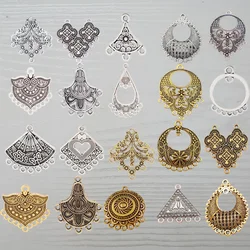 20 x Tibetan Silver/Gold Color Earring Double Sided Chandelier Connectors Charms Pendant for DIY Bracelet Jewelry Making Finding