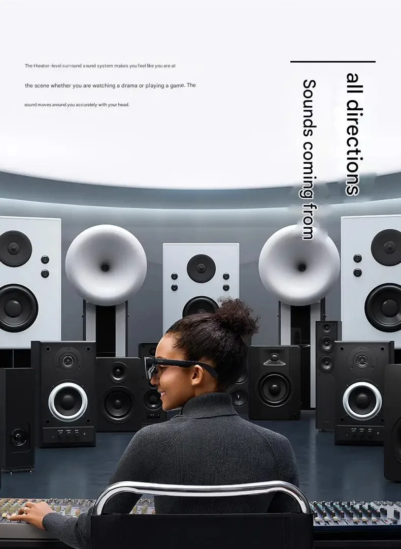 RayNeo Air 3s Pro Smart AR Óculos Óculos inteligentes Tela HD de 135 polegadas para visualização XR Óculos 1200Nits de brilho, som surround 3D