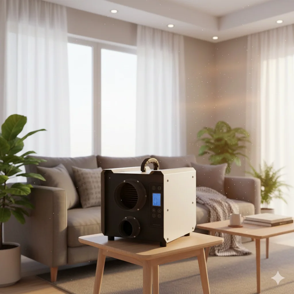 Desiccant Dehumidifier Electric 19L Capacity Low Noise Composite Material Household Use Removable Water Tank Wi-Fi Remote