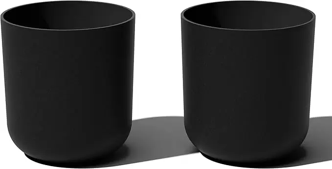 

Veradek Round Black Plastic Planter Pots for Outdoor Garden Use,with Drainage Holes,Suitable for Small to Large Succulent Plants