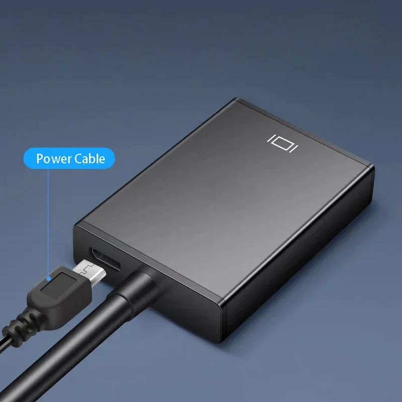 محول كابل VGA إلى HDTV 1080P مقسم صوت شحن كابل إمداد الطاقة محول لجهاز عرض الكمبيوتر المحمول