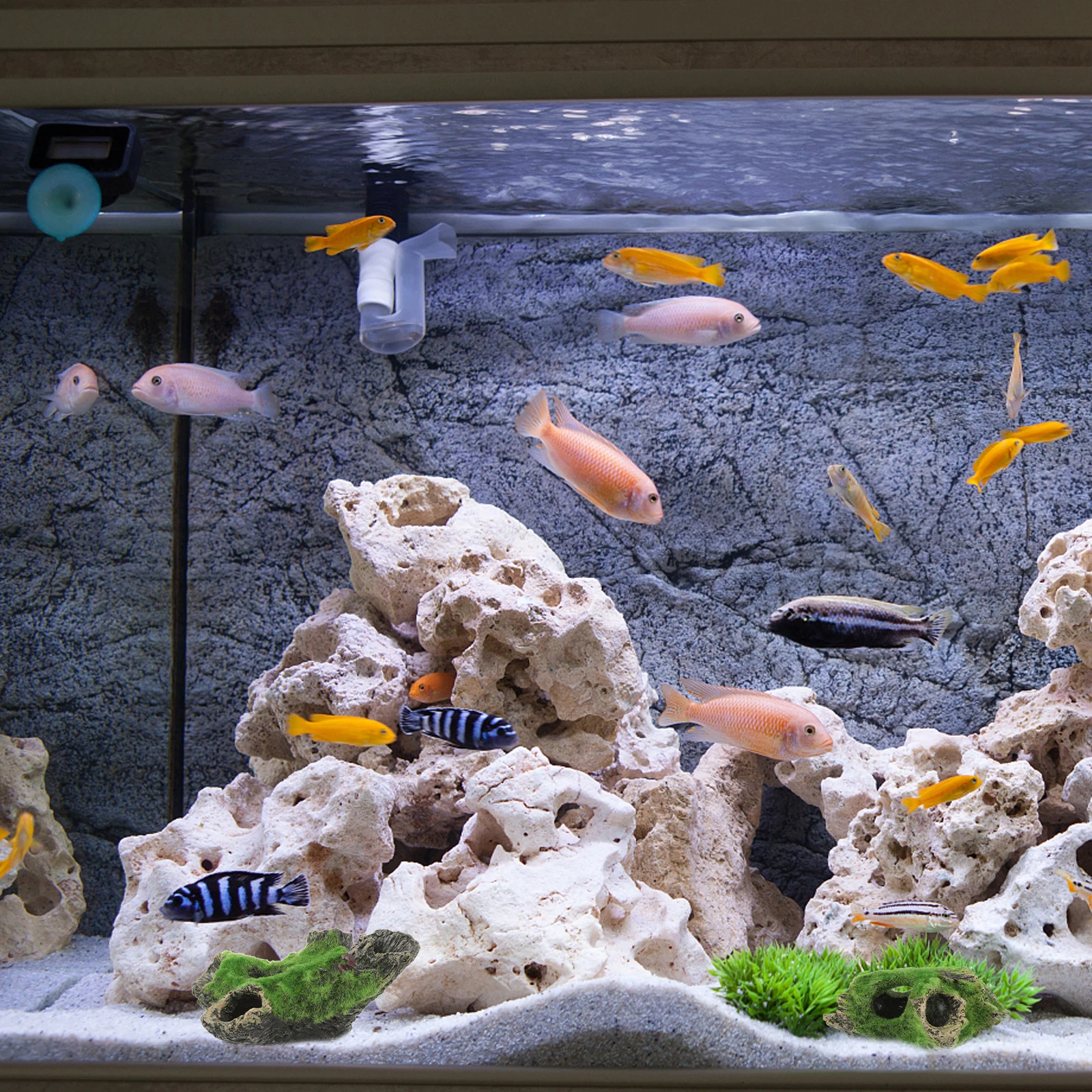 

3pcs Fish Tank Decoration Tree Roots Cave Hideout Lightweight Compact Aquarium Stump Lifelike Environment Safe Reusable Pet