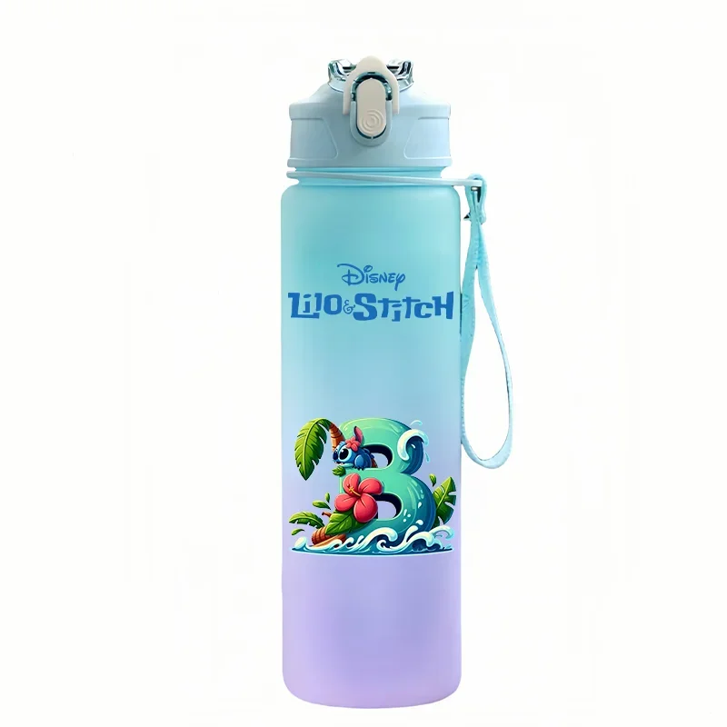 

750ml Water Bottle Stitch Anime Cartoon Large Capacity Drinking Cup Portable Outdoor Sports Water Cup Children Gift