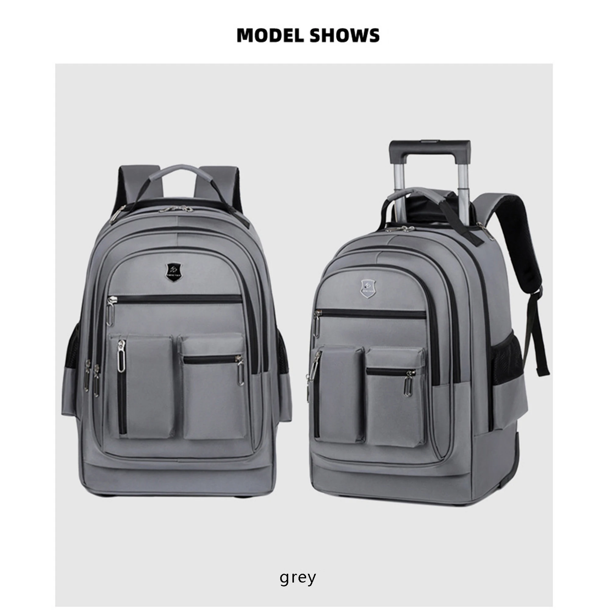 حقيبة ظهر احترافية مع حجرة كمبيوتر محمول وعجلات للسفر التجاري والتنقل في الكلية - تحمل الأمتعة #1