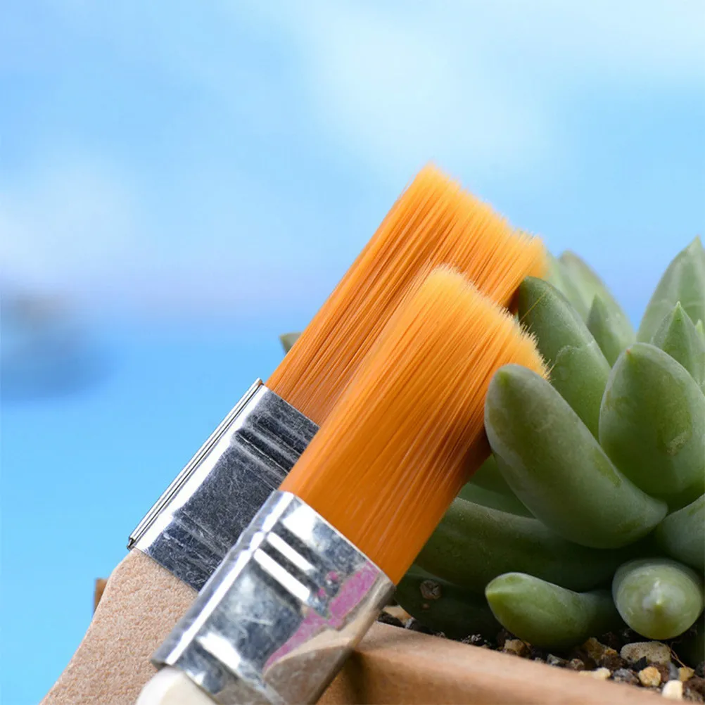 20Pcs Small Cleaning Brushes Keyboard Repair Brush Nylon Metal Wooden Handle Paint Dedusting Brush Lightweight for Home Store