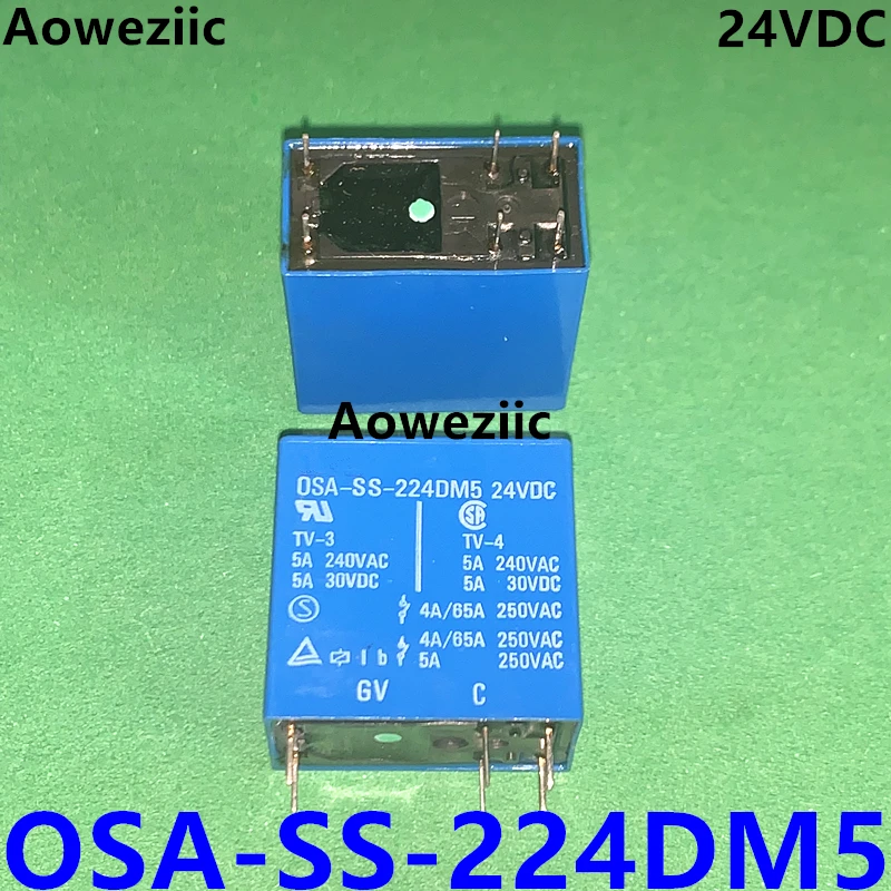 OSA-SS-224DM5 24VDC 5A in-line 6-pin relay, brand new, original and genuine