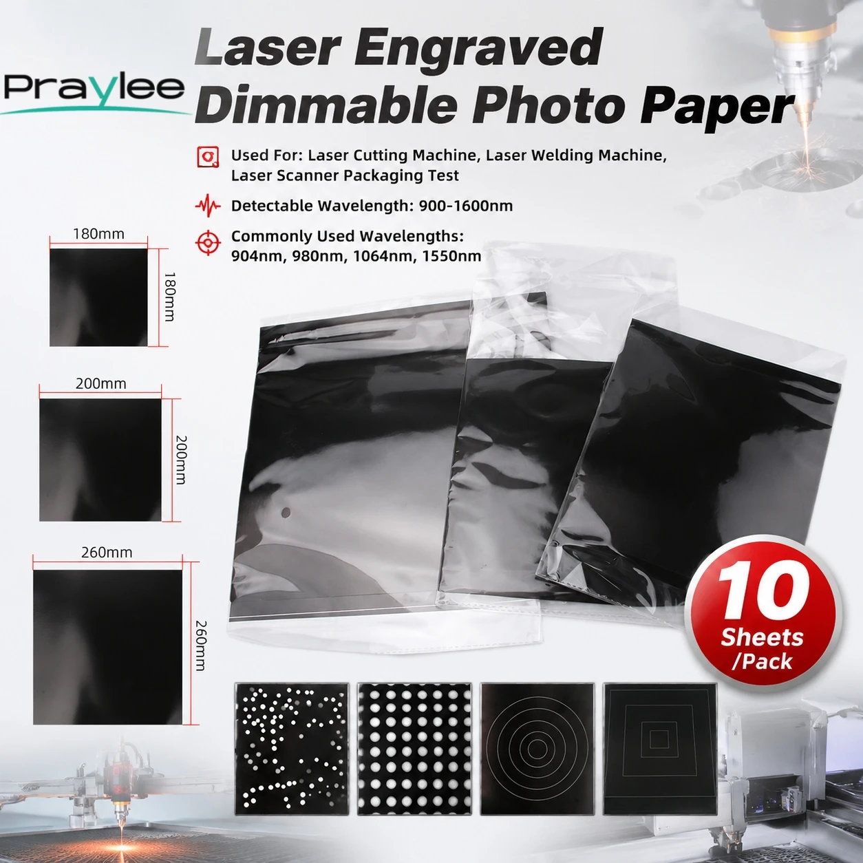 Laser Marking Test Paper Laser Engraving Calibration Paper for Fiber Laser Marking Machine Focus Power Speed Parameter Testing