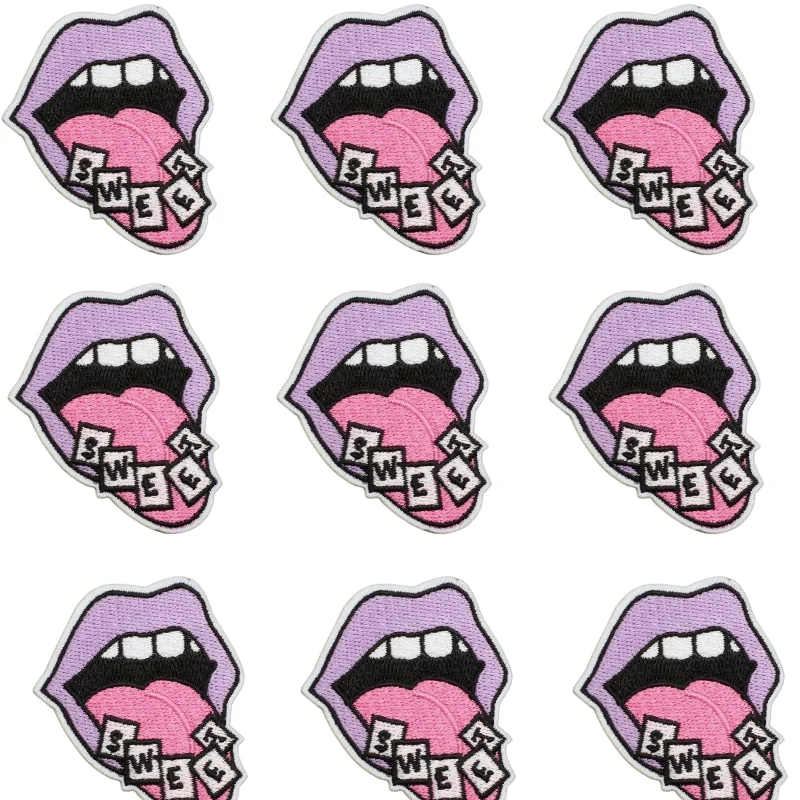 

Decorative Glasses Patch Sticker Art Purple Eye Beads Embroidery Cloth Sticker Clothes Alien Computer Embroidery Stamp Ironing