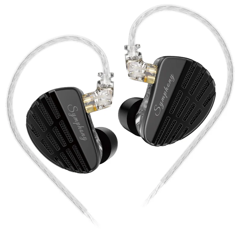 KZ Symphony 13,2 mm selbstentwickelter Planar-Treiber + 6 mm leistungsstarker dynamischer Treiber-Hybrid-In-Ear-Monitor-Kopfhörer 4