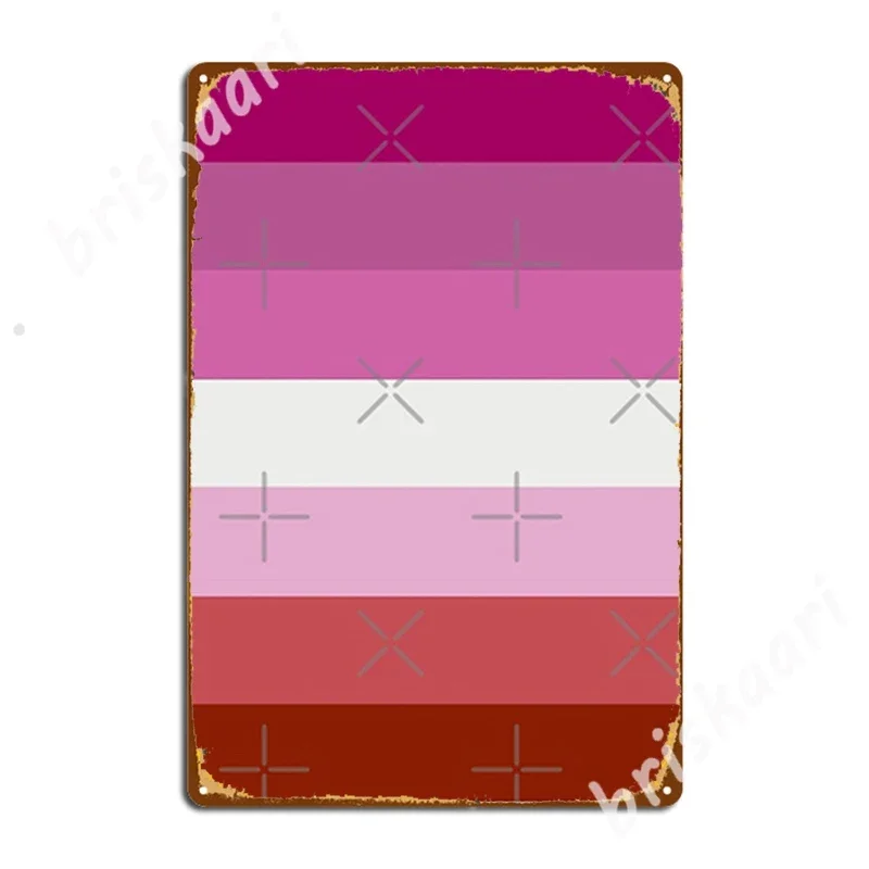 Lesbian Pride Flag Metal Signs Wall Cave Garage Club Decoration Wall Decor Tin sign Posters