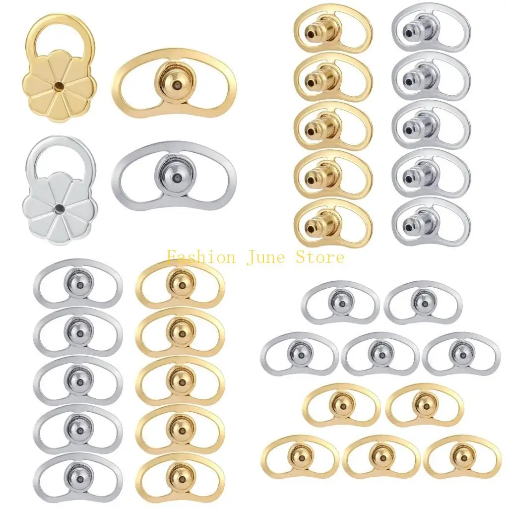 N5KA 10pcs Comfortable Earring Backs Stylish Earring Backs with Pigs Nose/Flower Unique Lifters for Heavy Earrings