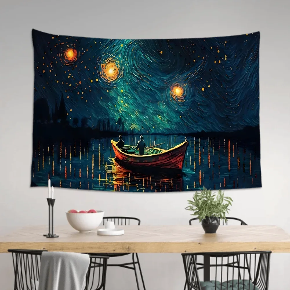 

Van Gogh Cafe Terrace at Night Tapestry Wall Decor for Bedroom Living Room Party Background