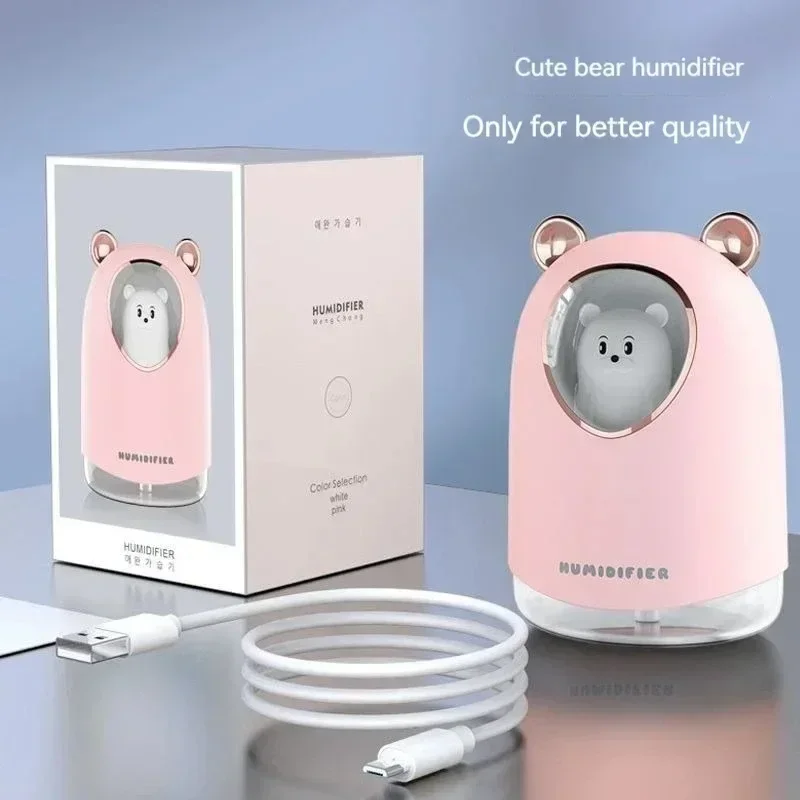 USB Mini Car Air Purifier Home Small Hydration Creative Humidifier Home Desktop Hydration New Cute Pet Cute Bear Humidifier