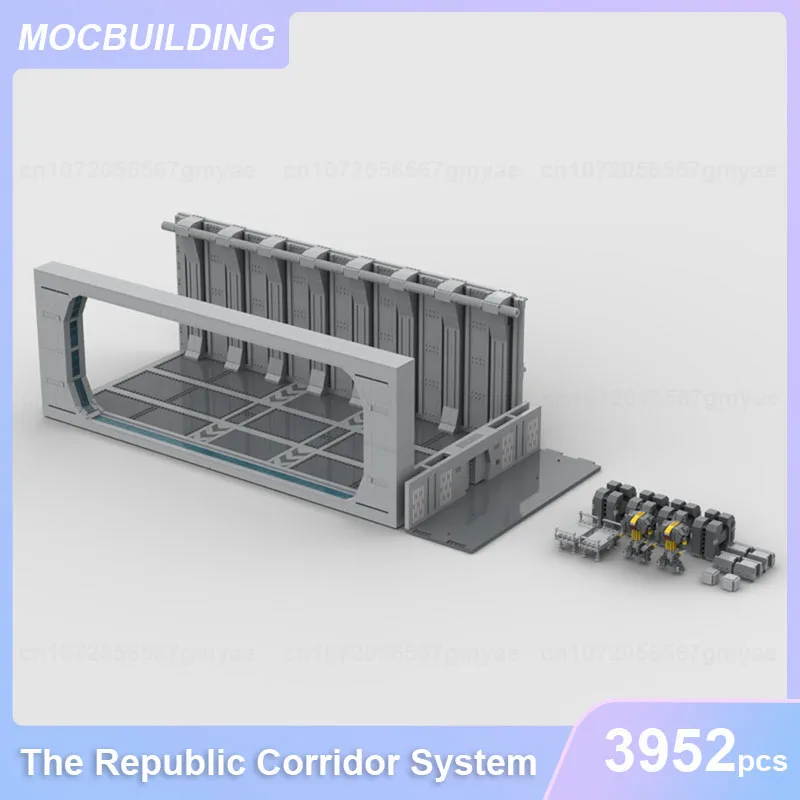 Zestaw do zabawy w hangarze z systemem korytarza republiki Model klocki do samodzielnego montażu cegły zbierają zabawki prezenty 3952 szt.