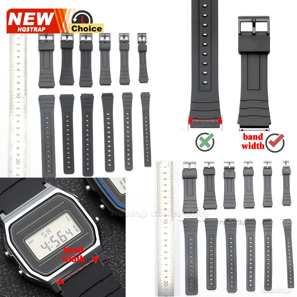 Universal Rubber Strap for Casio Watch Band 18mm 12mm 14mm 16mm 22mm 20mm for Women Men Waterproof Bracelet Silicone WatchStrap image 6