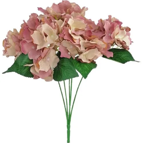 Nettenevime Artificial Flower Hydrangea Harness Color Rose 5 Heads Big size 43 cm