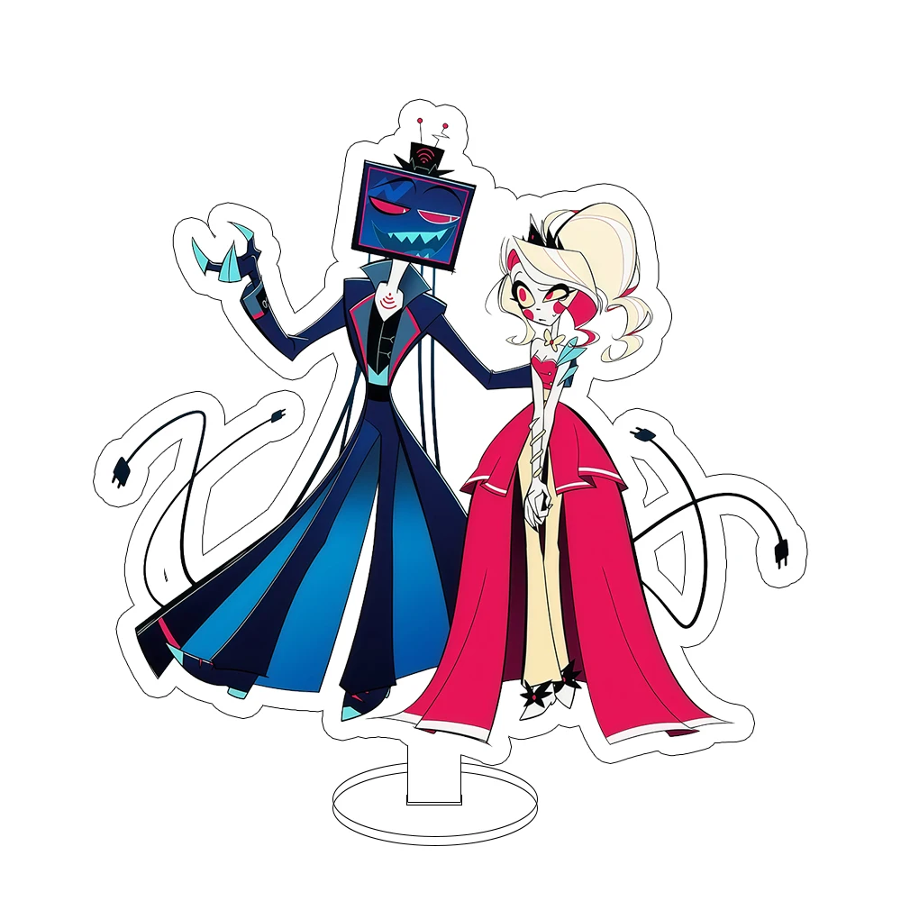 Pour Hazbin hôtel Vox Alastor ange poussière Charlie Morningstar velours 15CM mignon Anime périphériques support acrylique ornement de bureau