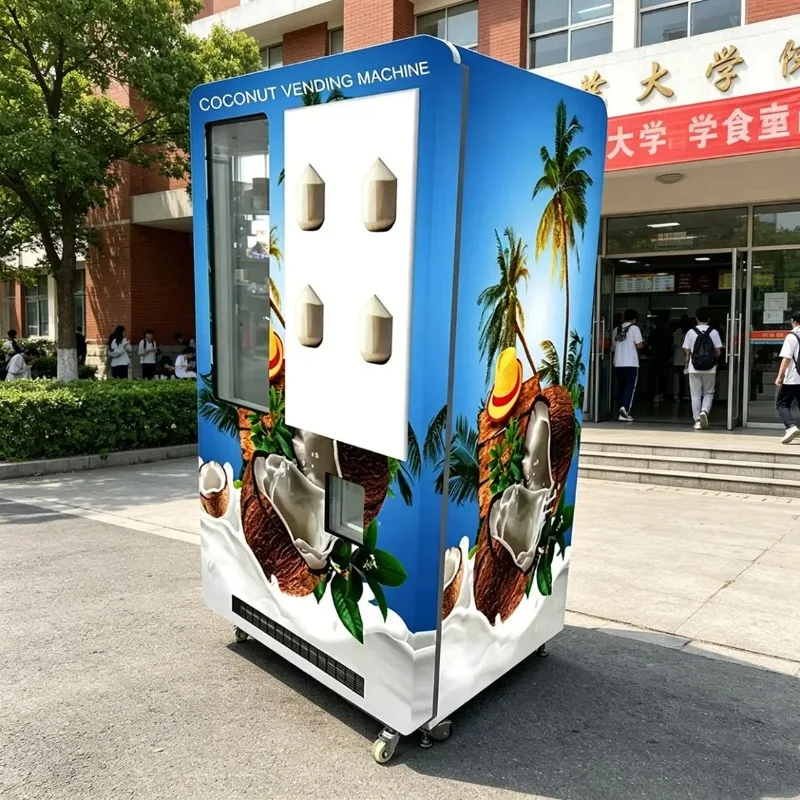 Water Proof 24 Hours Outdoor Portable Coconut Juice Vending Machine
