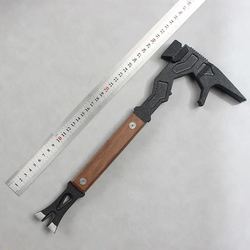 

Outdoor Portable EDC Multifunctional Hammer Crowbar Camping Handmade Integrated Keel Long Handle Car Window Breaking Tool