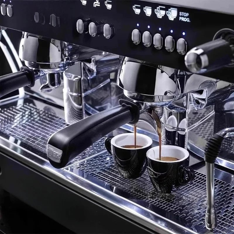 Semi-automatic coffee machine professional Italian double head electronic control