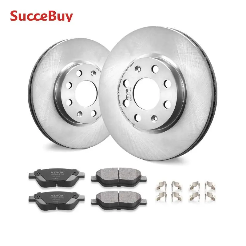 Vevor Front Brake Kit, Brake Rotors Ceramic Brake Pads Replacement Kit, 257mm