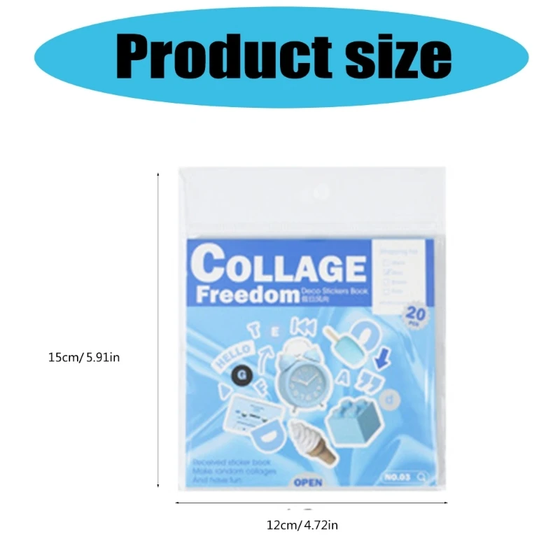 20장 스크랩북 데칼 스크랩북 장식 스티커 미적 스티커