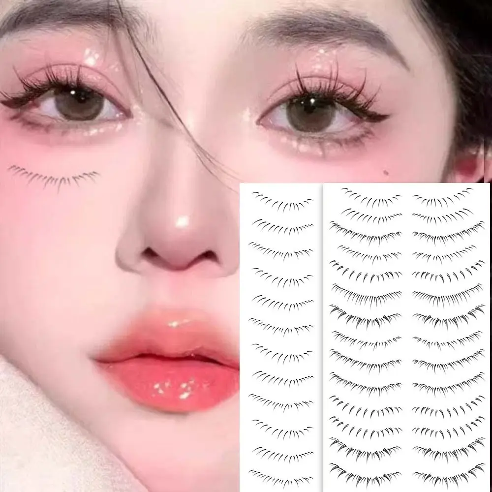 Natural Multi-Style Lower Eyelash Tattoo Stickers Simulation Waterproof False Eyelashes Tattoo Under Eye 3D Fake Eyelash Beauty