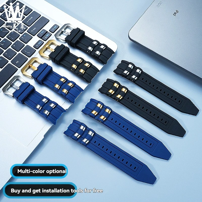 26mm Men's rubber watch band Compatible with Invicta Pro Diver Metal particle 6983 watch strap women's silicone sport wristband