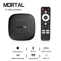 HOT 2024  Mortal T1 Smart Home Theater TV Box  Bluetooth Google Assistant Android10 Allwinner H313 Dual 2.4G&5G Wifi 4K HDR10