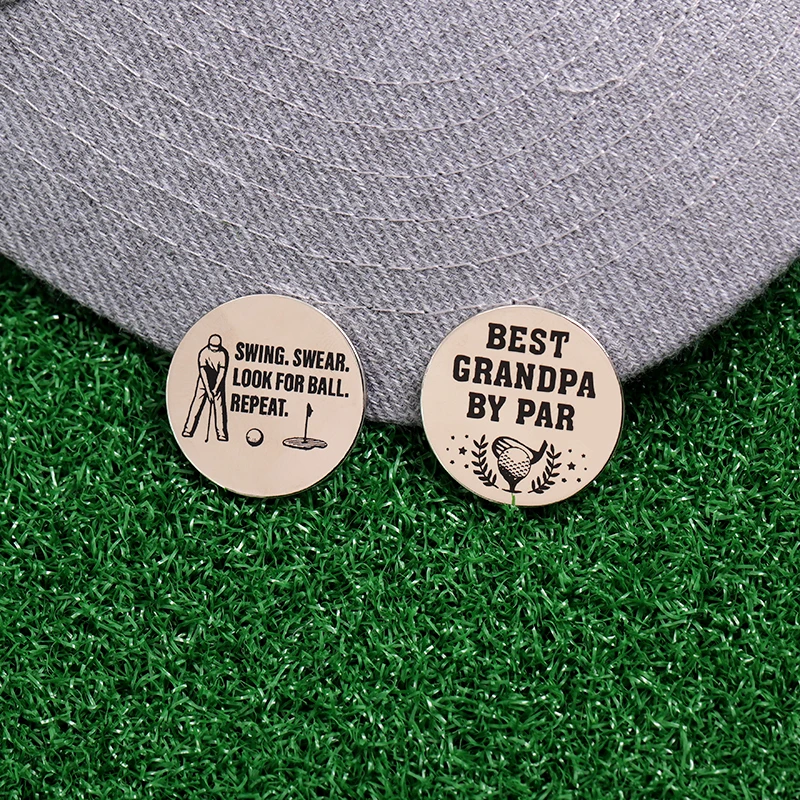 Golf Ball Marker W Magnetic Golf Cap Decorative Trendy Backpack Hat Clip Mark For Golfer Golf Ball Shoes Fun Phrases