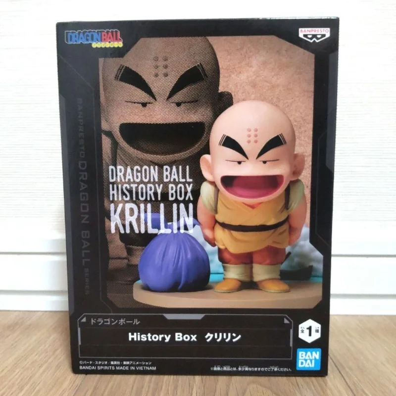 ของแท้จาก Bandai ของสะสม Banpresto History Box อนิเมะดราก้อนบอล คริลลิน ฟิกเกอร์ PVC ของเล่นสะสม ของขวัญ DT