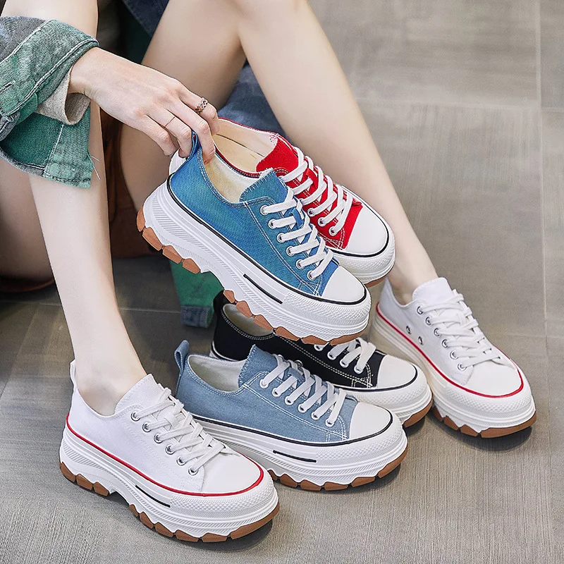 

Canvas Shoes Women Platform Sneakers Ladies Casual Sports Running Vulcanized Shoes Designer Trainers Footwear Tenis Feminino