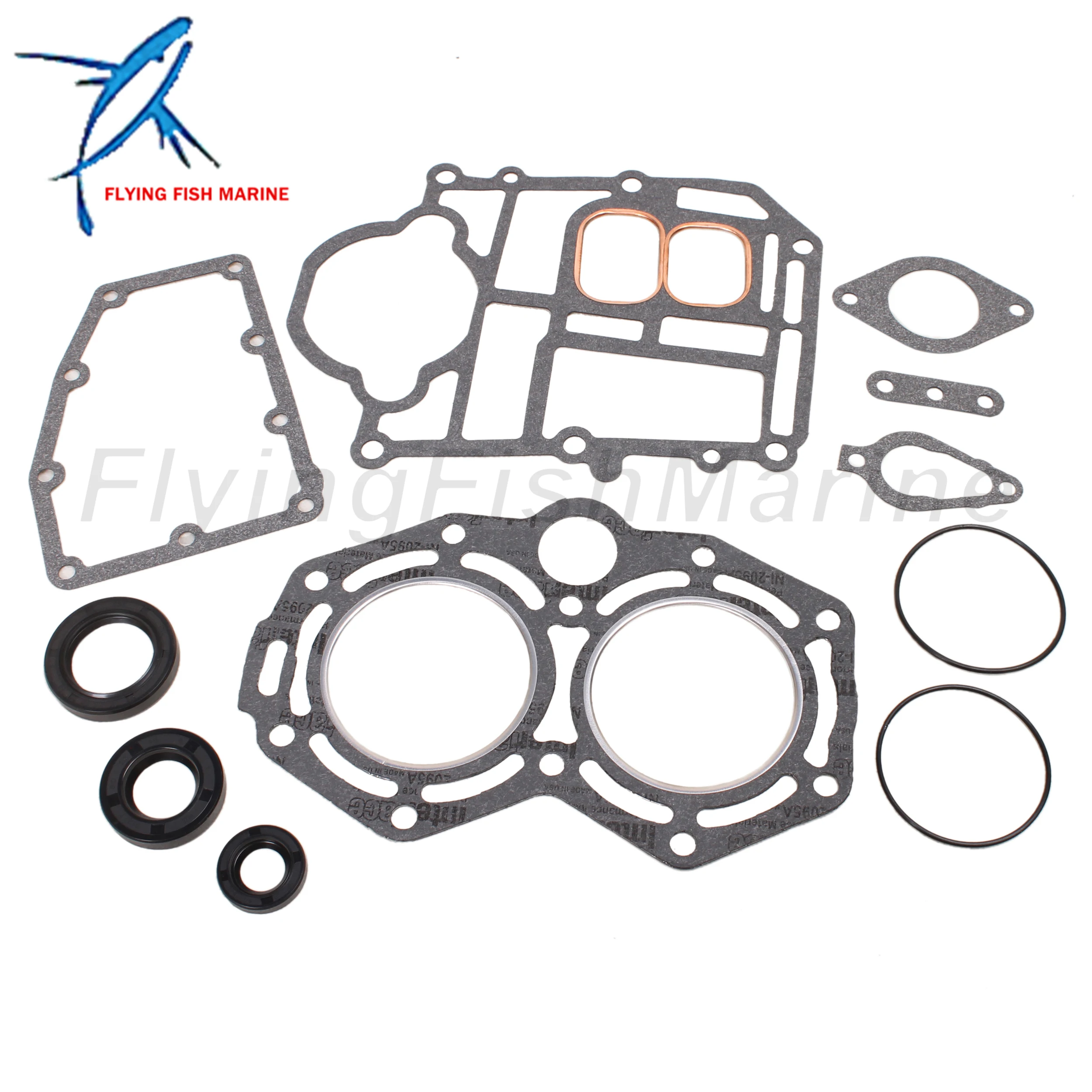 Outboard Motor 3A1-87121-0 3A1871210M Power Head Gasket Kits for Tohatsu Nissan 25HP 30HP, 8M0065545 8M0119225 for Mercury