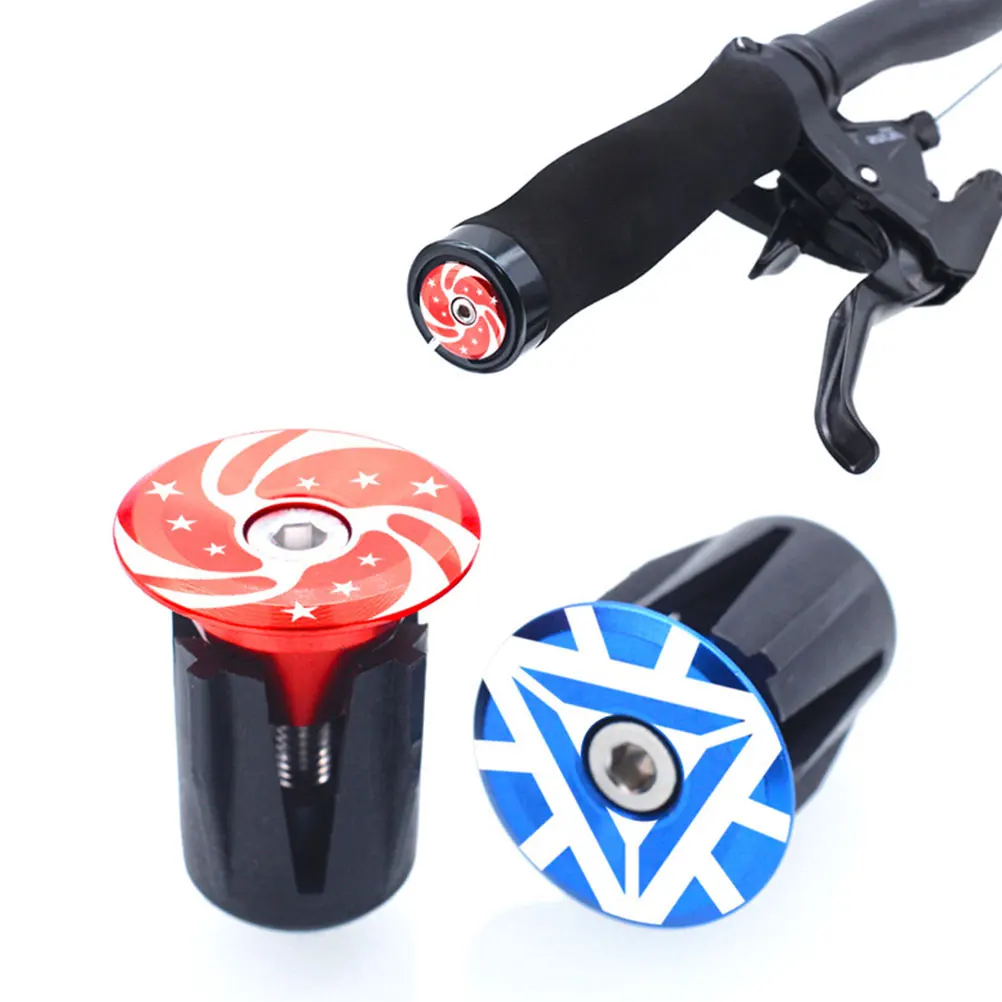 

4 pcs Aluminum H lebars Grips Abs Plastic Bike Bar End Plugs Caps Expansion Cover Adapter Fits Mountain Road Folding Bikes