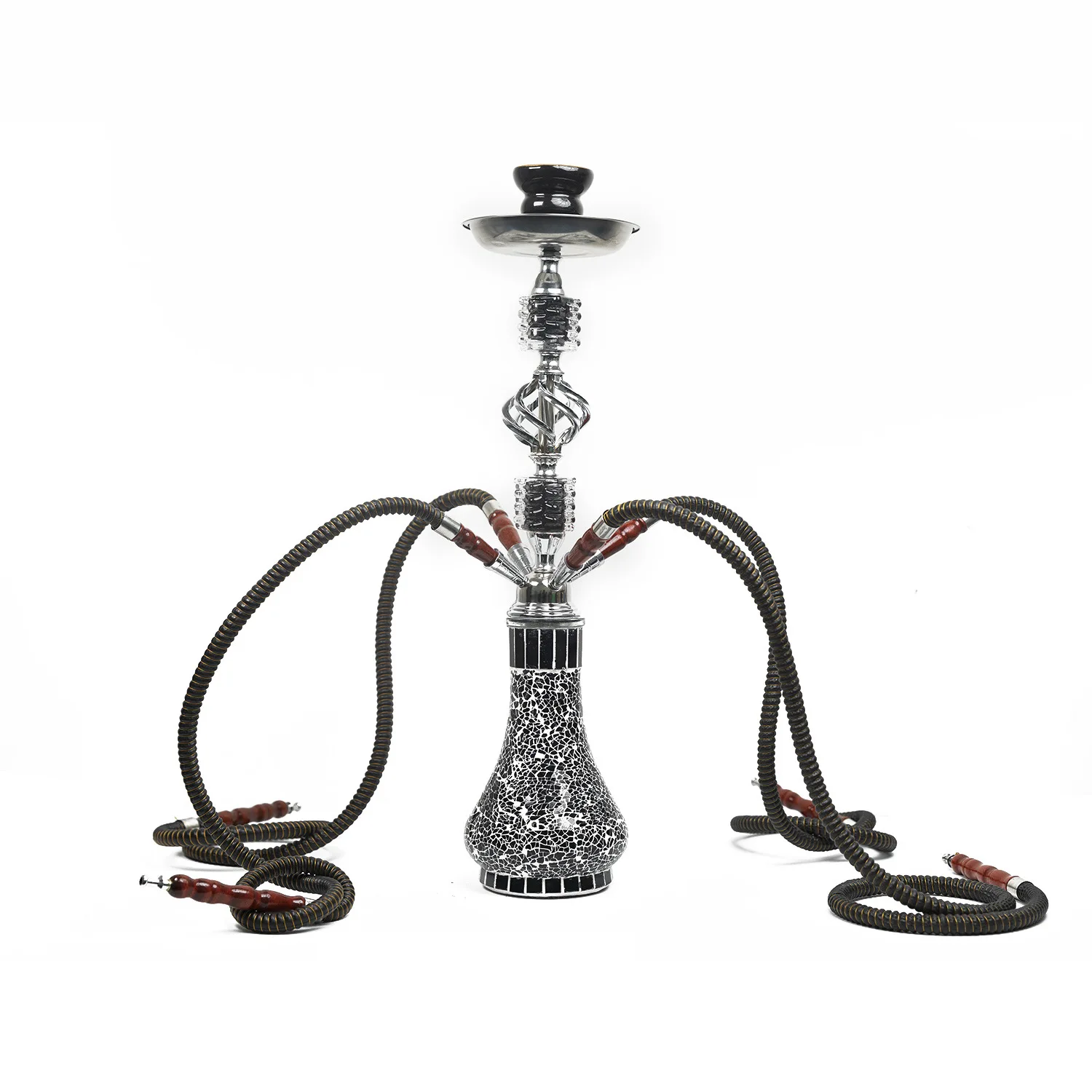 55cm Height Luxurious Arab Hookah Shisha with 4 Hose Pipe Arabian Chicha Set Bar Club Party Nargile Smoking Accessory Bowl Kit