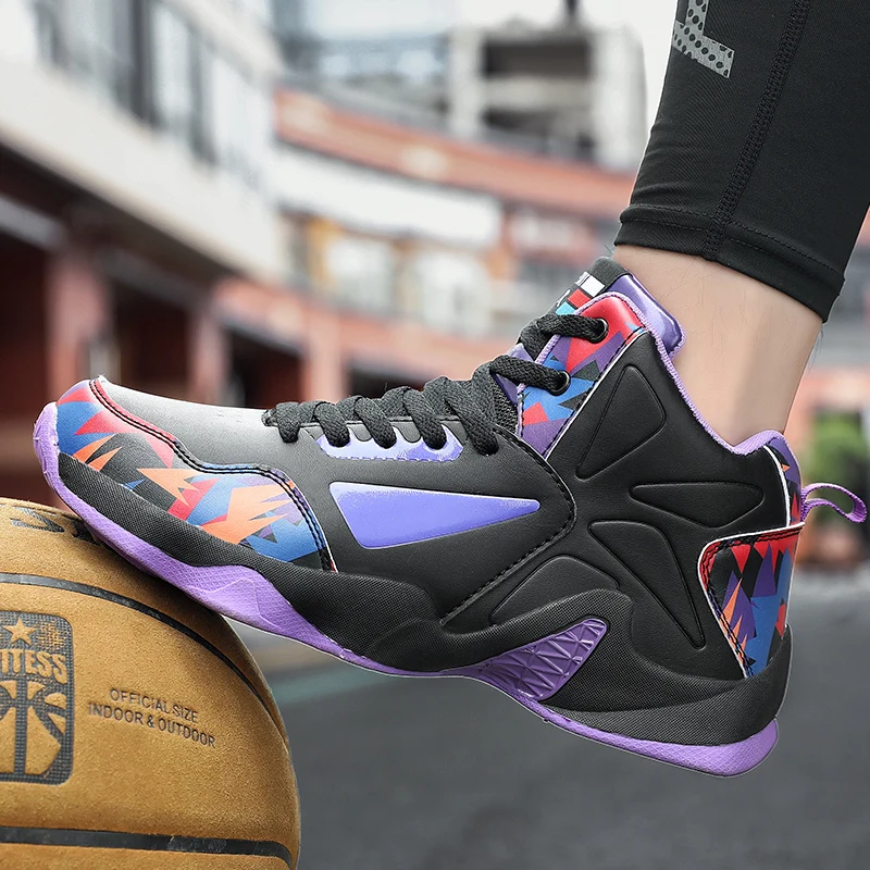 Brand Mens High-top Sneakers Retro Basketball Shoes Unisex Sports Shoes Outdoor Gym Training Athletic Shoes Boys Tennis Shoes