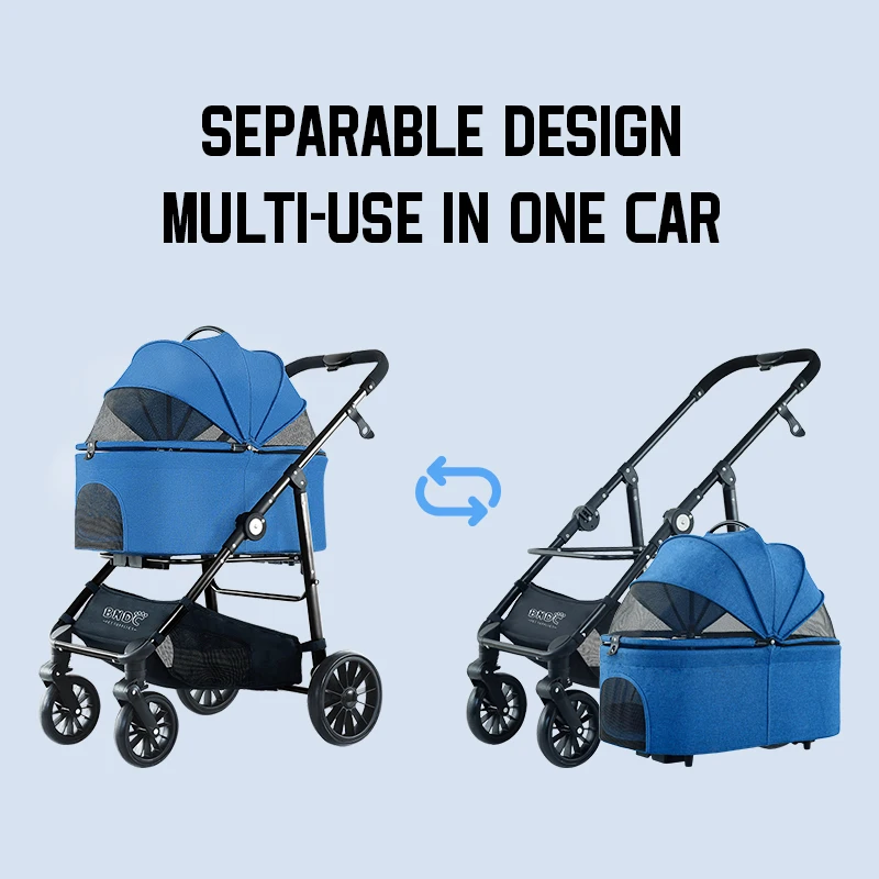 Direct Sale Pet Stroller Dog Stroller Luxury 4 Wheels Pet Stroller