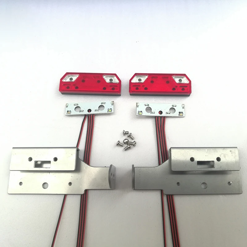 NONE LED EIN Paar Simulation Metall Rücklicht Nackte Lampe für 1/14 Tamiya RC Lkw Auto Scania BENZ 3363 VOLVO FH16 MAN Diy Teile Spielzeug 5