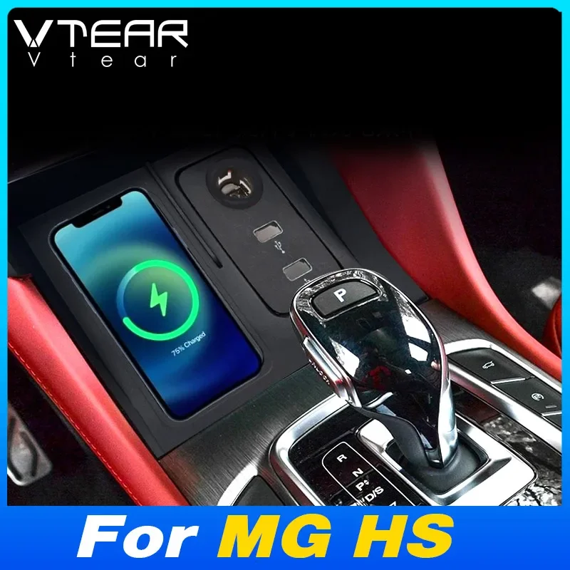 Car Wireless Charger 15w Fast Mobile Phone Charging Panel Adapter For MG HS 2024-2018 Interior Auto Product Accessories
