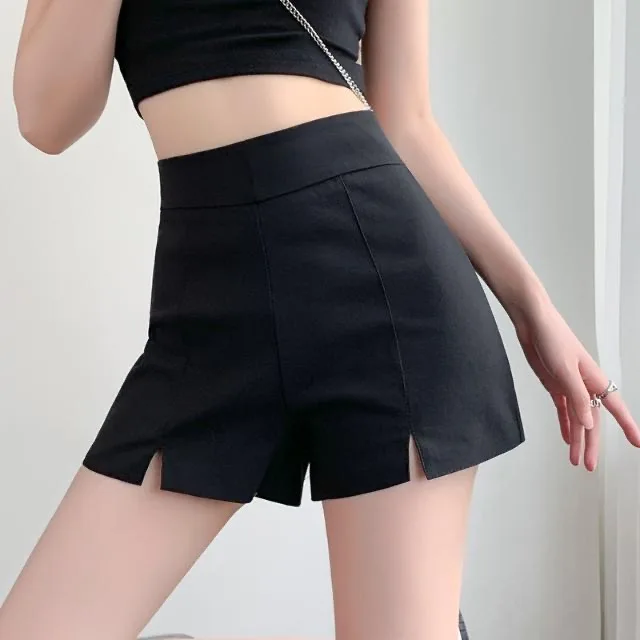 Black Suit Short Pants Women's Spring Autumn 2026 New High Waist Slimming Small Size A-Line Casual Base Layer Hot Pants